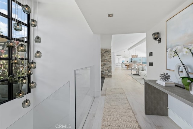 interior space with light wood-type flooring