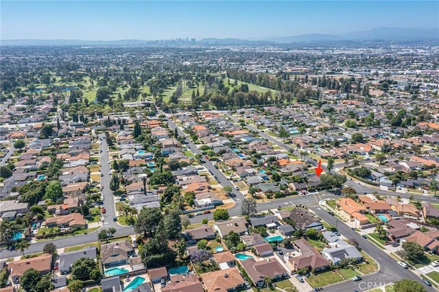 drone / aerial view featuring a residential view