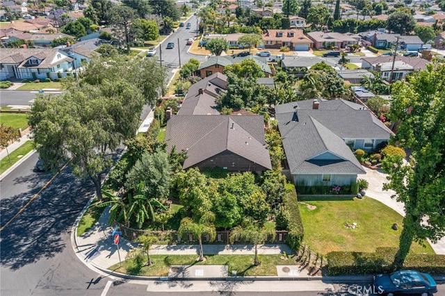 aerial view with a residential view