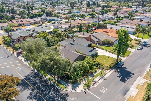 aerial view with a residential view