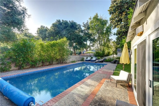 view of pool with a patio area