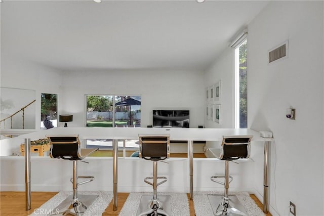 interior space with light wood-type flooring