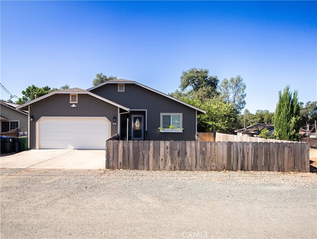 view of front of home featuring a garage