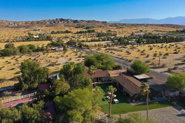 drone / aerial view with a mountain view