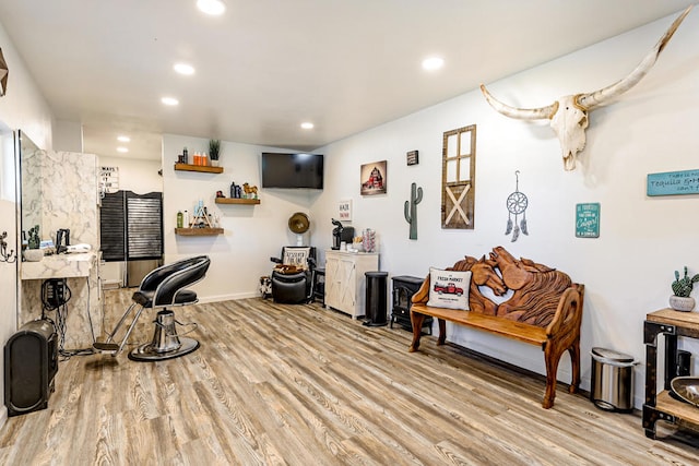 interior space featuring light hardwood / wood-style flooring