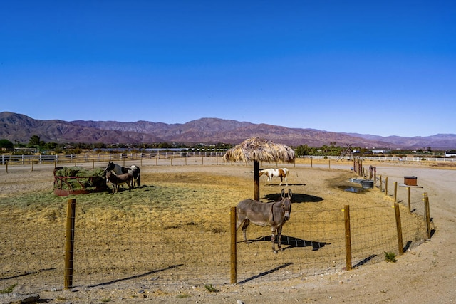 mountain view with a rural view