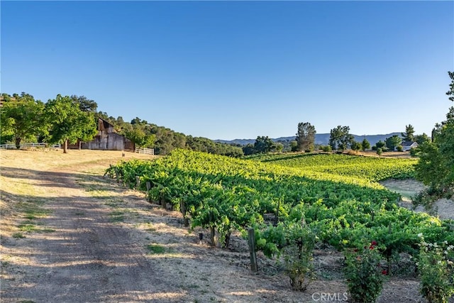 exterior space with a mountain view and a rural view