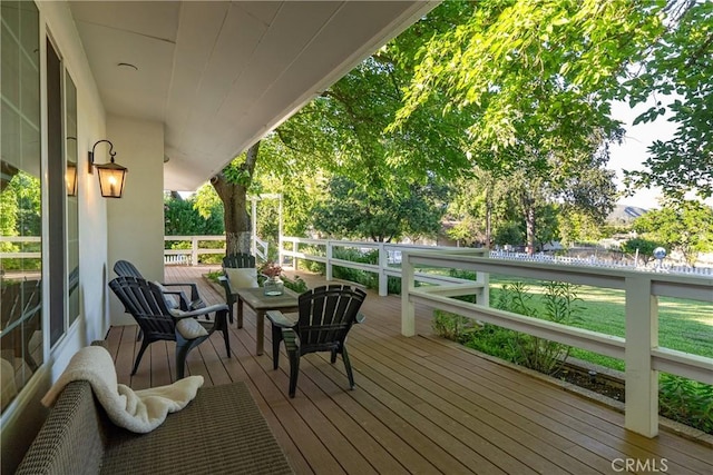 view of wooden terrace