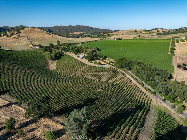 drone / aerial view with a rural view