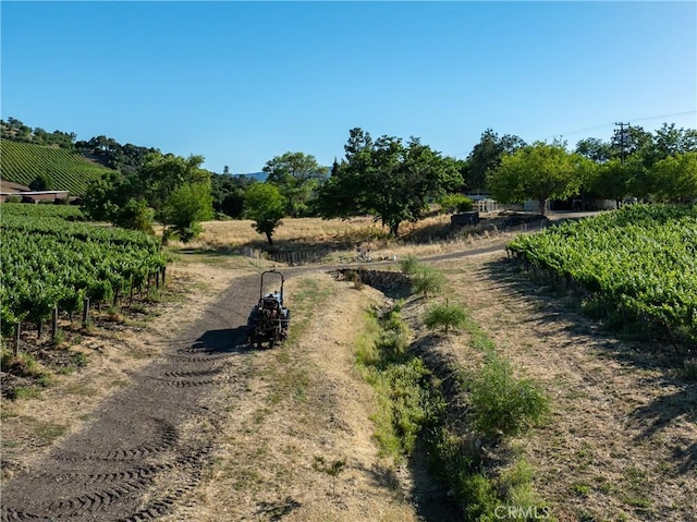 exterior space with a rural view