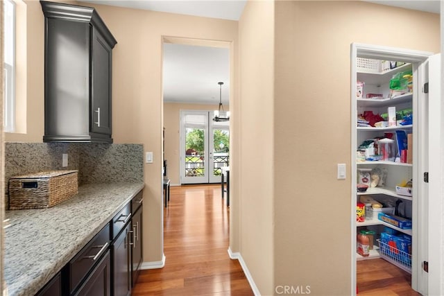 interior space featuring light hardwood / wood-style flooring