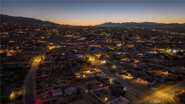 bird's eye view featuring a mountain view
