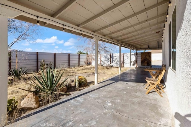 view of patio / terrace with a fenced backyard