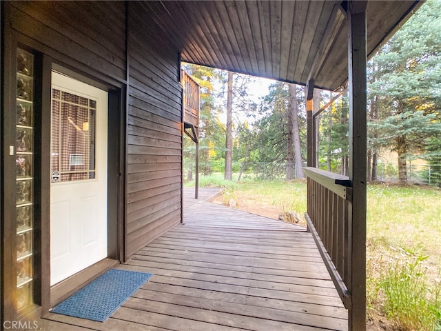 view of wooden deck