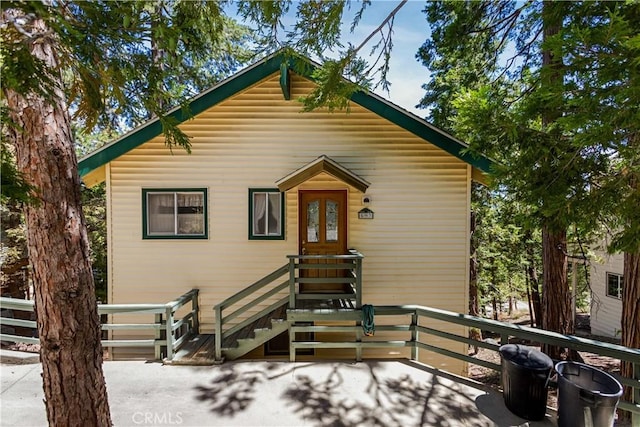 view of front of property with french doors