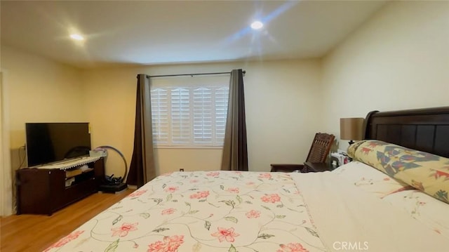 bedroom featuring light hardwood / wood-style flooring