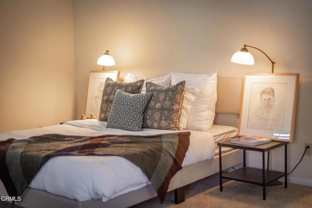 bedroom with carpet floors