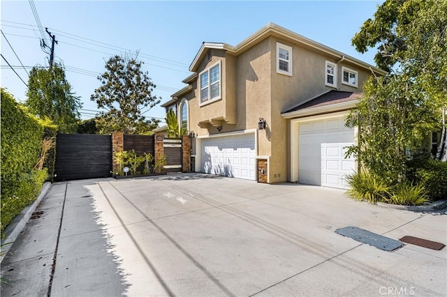 view of property featuring a garage