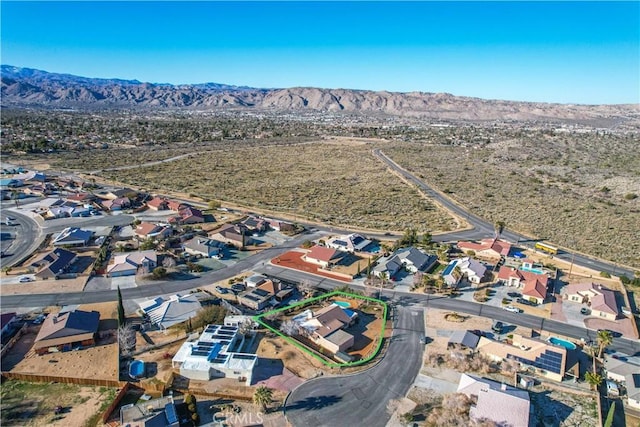 aerial view featuring a mountain view