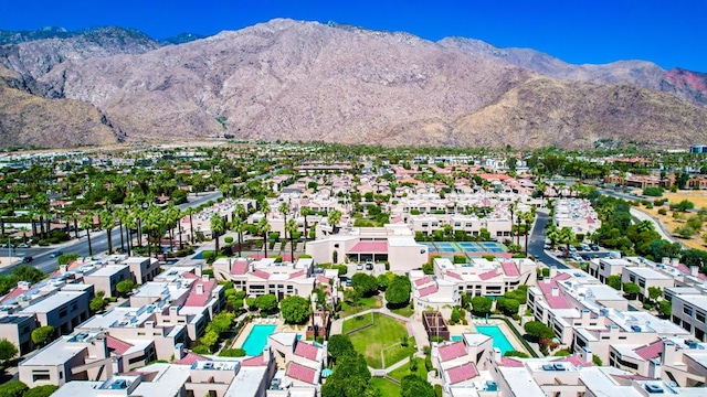 aerial view featuring a mountain view