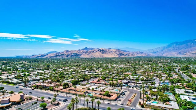 aerial view with a mountain view