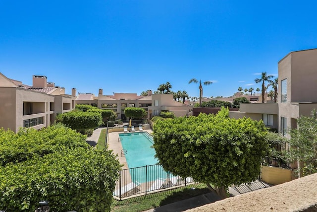 view of pool featuring a patio area