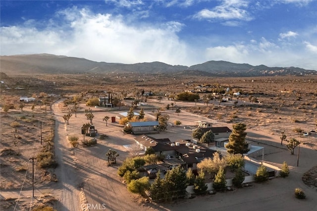 bird's eye view featuring a mountain view