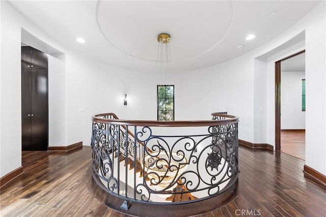 hallway featuring hardwood / wood-style floors