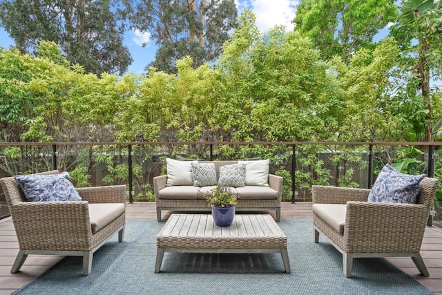 view of patio with an outdoor hangout area