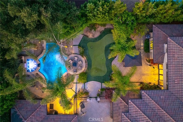 birds eye view of property