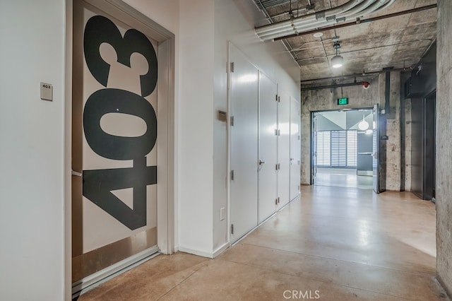 hallway with elevator