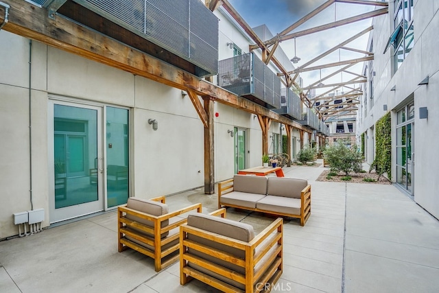 view of patio with outdoor lounge area