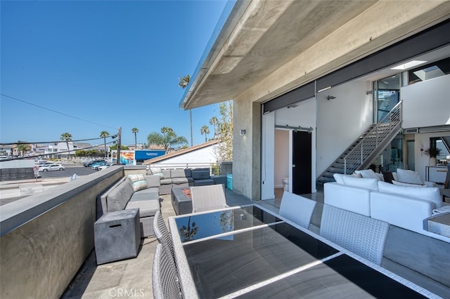 balcony with an outdoor living space