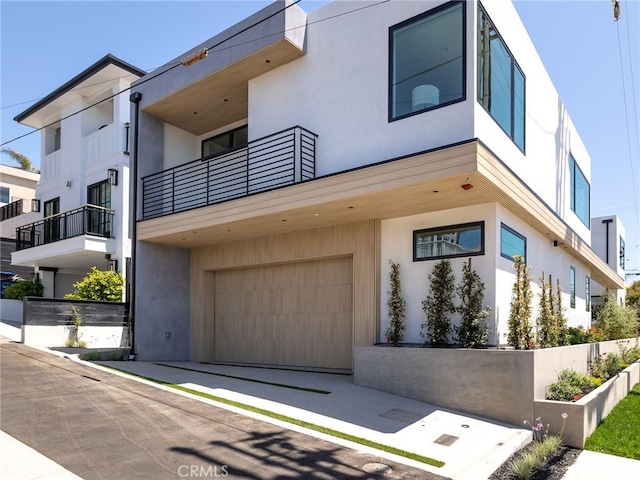 contemporary house with a garage