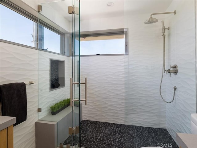 bathroom with an enclosed shower