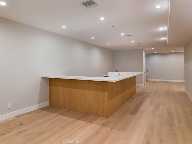 3100 Tennyson Pl, Hermosa Beach, CA 90254 - bar featuring light wood-style floors, recessed lighting, and baseboards
