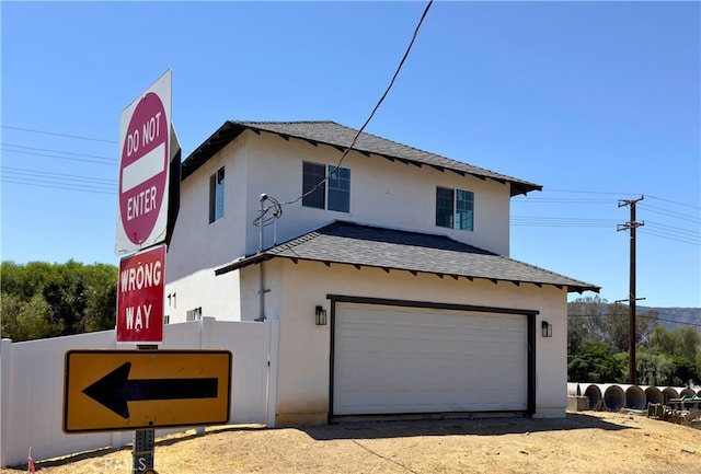 view of front of house featuring a garage