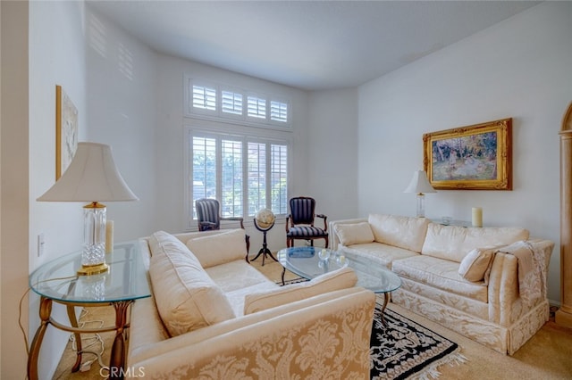 view of carpeted living room