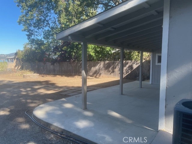 view of patio / terrace featuring central AC