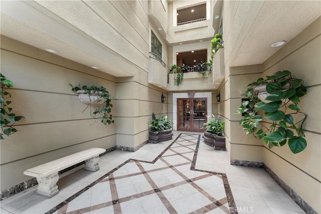 view of exterior entry with french doors