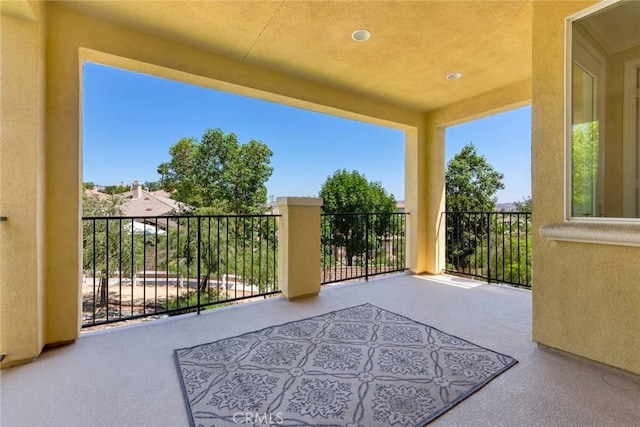 view of patio / terrace featuring a balcony