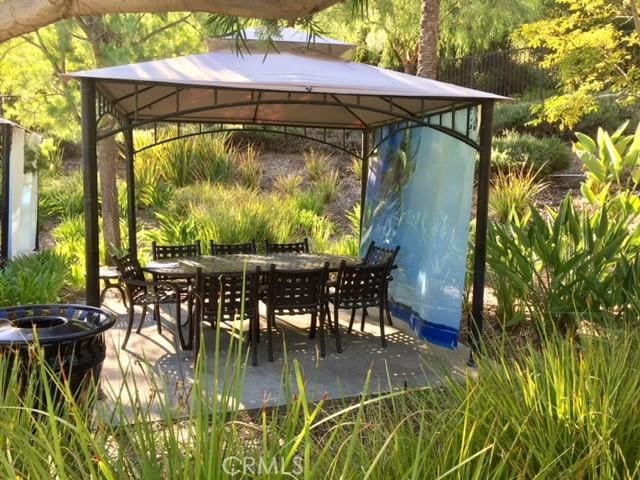 view of patio / terrace with a gazebo