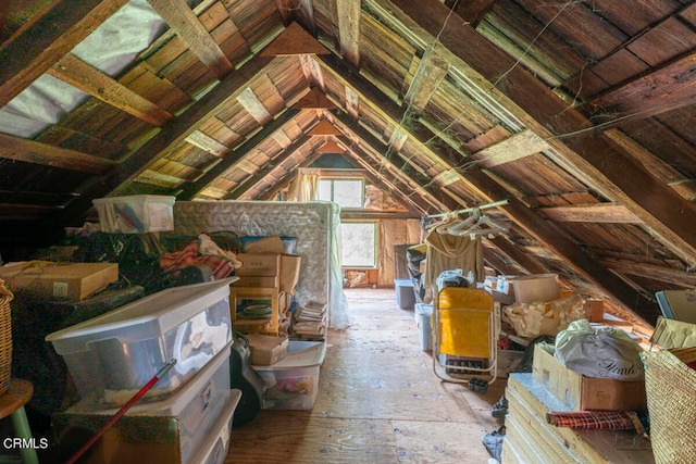 view of attic