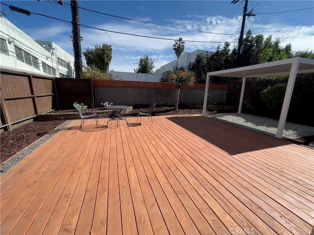 view of wooden deck