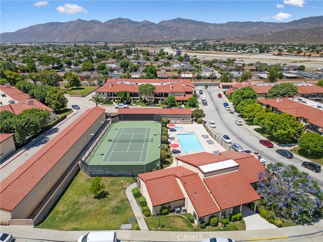 43195 Andrade Ave Unit S, Hemet, CA 92544 - drone / aerial view featuring a residential view and a mountain view