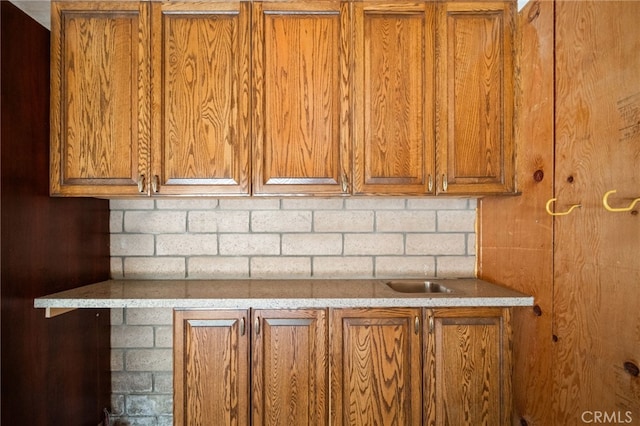 kitchen with tasteful backsplash