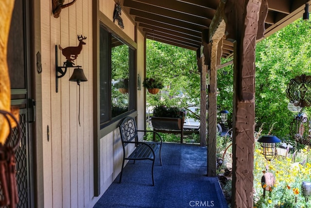 view of patio / terrace with a porch