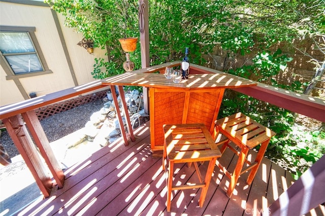 view of wooden terrace