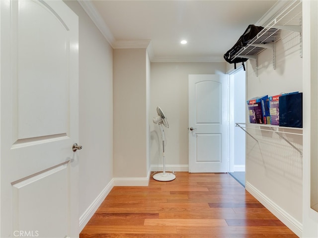 interior space with light hardwood / wood-style floors