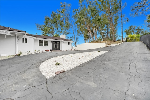 view of front of property with a patio area